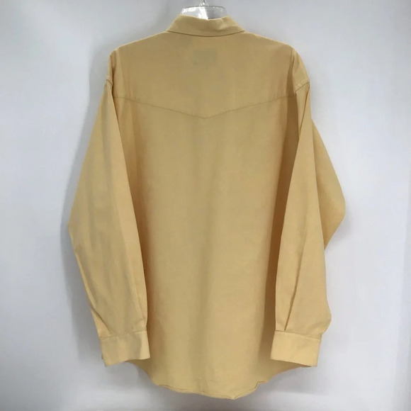 Lucchese Classics Men’s Long Sleeve Western Shirt Pale Yellow Casual Size M/L - Picture 2 of 6